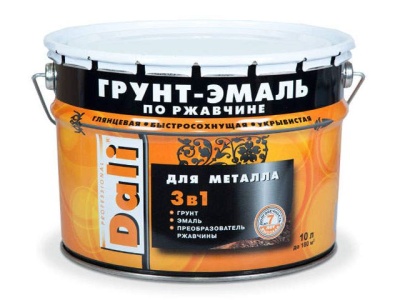 Изображение товара Грунт-эмаль по ржавчине 3в1 DALI серый RAL 7004 10л (55шт/пал) в Миди Лтд
