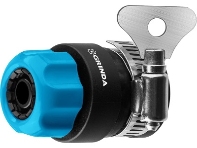 Изображение товара Соединитель GRINDA TCC-34  быстросъемный шланга1/2"-труба3/4" с хомутом в Миди Лтд