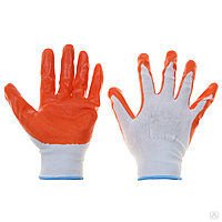 Изображение товара Перчатки нейлоновые Оранжевый облив (уп-12шт) в Миди Лтд