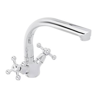 Смеситель для кухни СоюзКран поворотный излив 25см керам кран-буксы 1/2 хром цинк SK01-G208 - фото в Миди Лтд Изображение товара Смеситель для кухни СоюзКран поворотный излив 25см керам кран-буксы 1/2 хром цинк SK01-G208 в Миди Лтд