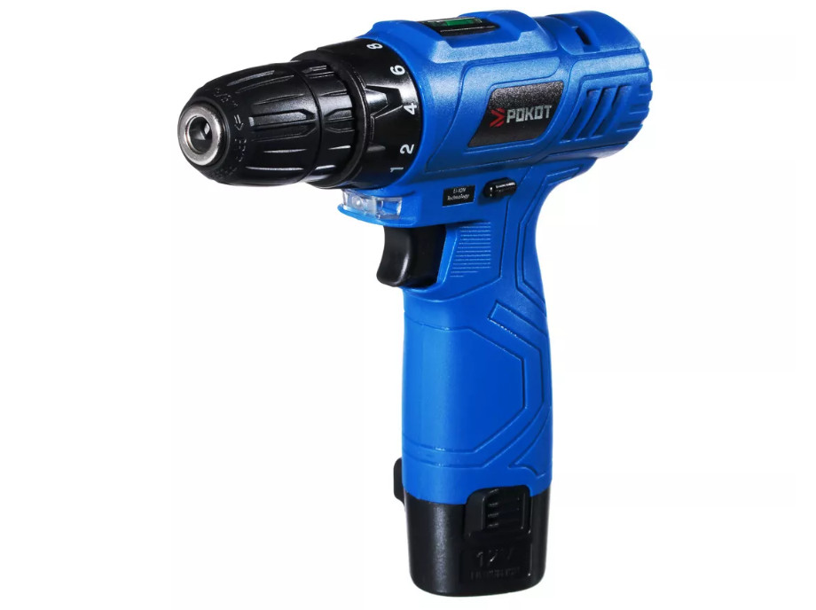 Дрель-Шуруповерт аккумуляторная РОКОТ ДША-12В  0-720 об/мин  1,3Ач Li-Lon  18н*м  ПРОМО - фото в Миди Лтд Изображение товара Дрель-Шуруповерт аккумуляторная РОКОТ ДША-12В  0-720 об/мин  1,3Ач Li-Lon  18н*м  ПРОМО в Миди Лтд