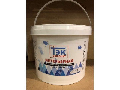 Краска интерьерная ТЭК 14кг (33шт/пал) - фото в Миди Лтд Изображение товара Краска интерьерная ТЭК 14кг (33шт/пал) в Миди Лтд