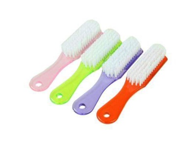 Щетка с ручкой универсальная для одежды и обуви пластик прозрачная белая щетина 170*25мм - фото в Миди Лтд Изображение товара Щетка с ручкой универсальная для одежды и обуви пластик прозрачная белая щетина 170*25мм в Миди Лтд