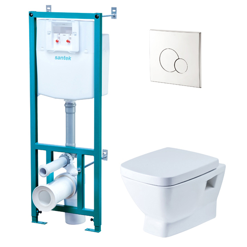 Комплект "НЕО" унитаз, сиденье полипр.,инсталляция,кнопка хром глянец - фото в Миди Лтд Изображение товара Комплект "НЕО" унитаз, сиденье полипр.,инсталляция,кнопка хром глянец в Миди Лтд