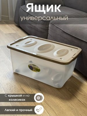 Изображение товара Ящик универсальный АСТЕЛО на колесиках 600*400*280мм (3шт/уп) в Миди Лтд