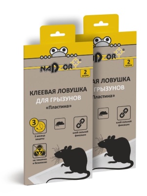 Изображение товара Ловушка клеевая NADZOR для грызунов Пластина (36шт/кор) в Миди Лтд