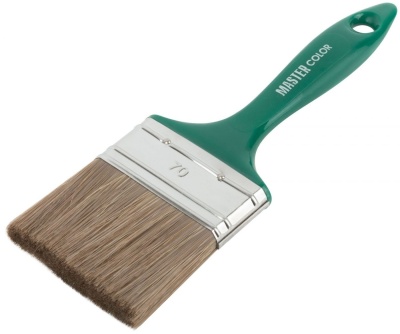 Кисть флейцевая толщ 11 мм натур щет нерж обжим пласт руч шир 70 мм - фото в Миди Лтд Изображение товара Кисть флейцевая толщ 11 мм натур щет нерж обжим пласт руч шир 70 мм в Миди Лтд