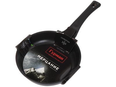 Изображение товара Сковорода Гурман 24см антипригарное покрытие Мерцание Черный алмаз (10шт/уп) в Миди Лтд