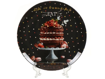 Тарелка обеденная стекло круглая 23см Daniks Жизнь прекрасна (6шт/уп) Х - фото в Миди Лтд Изображение товара Тарелка обеденная стекло круглая 23см Daniks Жизнь прекрасна (6шт/уп) Х в Миди Лтд