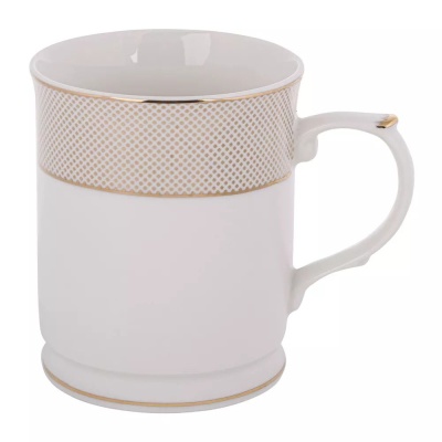 Изображение товара Кружка для чая MILLIMI 400мл Голд костяной фарфор (48шт/кор)    ХХ в Миди Лтд
