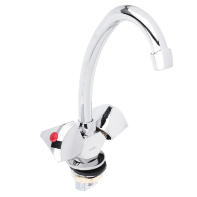 Изображение товара Смеситель для кухни СоюзКран поворотный излив 20см керам кран-буксы 1/2 хром цинк SK01-T207 в Миди Лтд