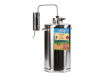 Дистиллятор Первач Эконом 16Т 16л (самогонный аппарат) УЗБИ - фото в Миди Лтд Изображение товара Дистиллятор Первач Эконом 16Т 16л (самогонный аппарат) УЗБИ в Миди Лтд