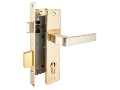 Изображение товара Замок врезной 126/1 GP латунь с ручкой Аллюр (12шт/уп)  Х в Миди Лтд