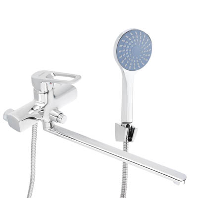 Изображение товара Смеситель для ванны СоюзКран с душем прямой излив 35см керам картридж 35мм хром цинк SK08-Р137 в Миди Лтд