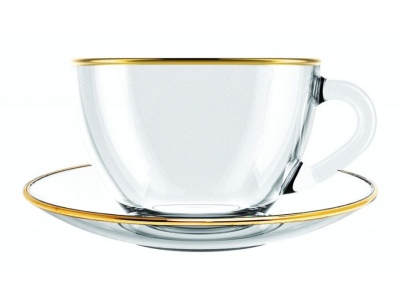 Чайный набор Золотая кайма 2пр 200мл (6шт/уп) Х - фото в Миди Лтд Изображение товара Чайный набор Золотая кайма 2пр 200мл (6шт/уп) Х в Миди Лтд