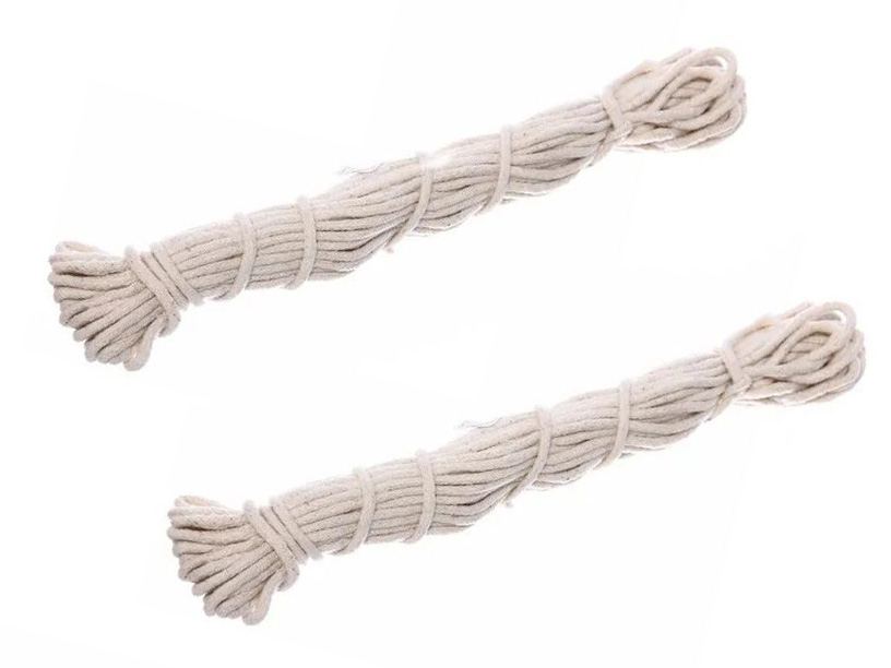 Веревка х/б Плетёная  D-6мм*10м - фото в Миди Лтд Изображение товара Веревка х/б Плетёная  D-6мм*10м в Миди Лтд