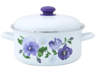 Изображение товара Кастрюля эмаль белая 2,0л Анютины глазки С-1510АП2/4 (4шт/уп) Х в Миди Лтд