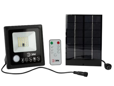 Изображение товара Прожектор светодиодный 20Bт на солн.бат. ЭРА ERAPRO-20 с датчиком движения 350Лм 5000К IP65 в Миди Лтд