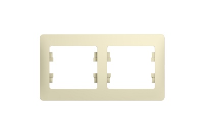 Изображение товара Рамка 2-ая Schneider Glossa горизонтальная бежевая в Миди Лтд