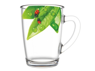 Изображение товара Кружка для чая Зеленый лист 300мл (12шт/уп) в Миди Лтд