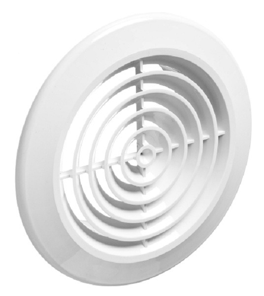 Изображение товара Решетка-диффузор круглая 130/100 ДФ люкс неразъемная,с фланцем (150шт/уп) в Миди Лтд