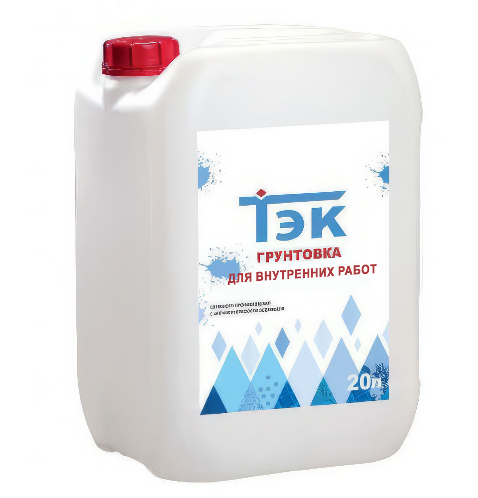 Грунт акриловый ТЭК ЭКОНОМ интерьерный 20л (24шт/пал) - фото в Миди Лтд Изображение товара Грунт акриловый ТЭК ЭКОНОМ интерьерный 20л (24шт/пал) в Миди Лтд