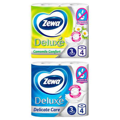 Изображение товара Туалетная бумага ЗЕВА Делюкс 3х сл               ХХ в Миди Лтд