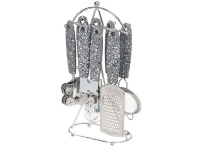 Изображение товара Набор кухонных принадлежностей нерж сталь 8 предметов (YW-KT250S) (точилка для ножей, открывалка,  в Миди Лтд