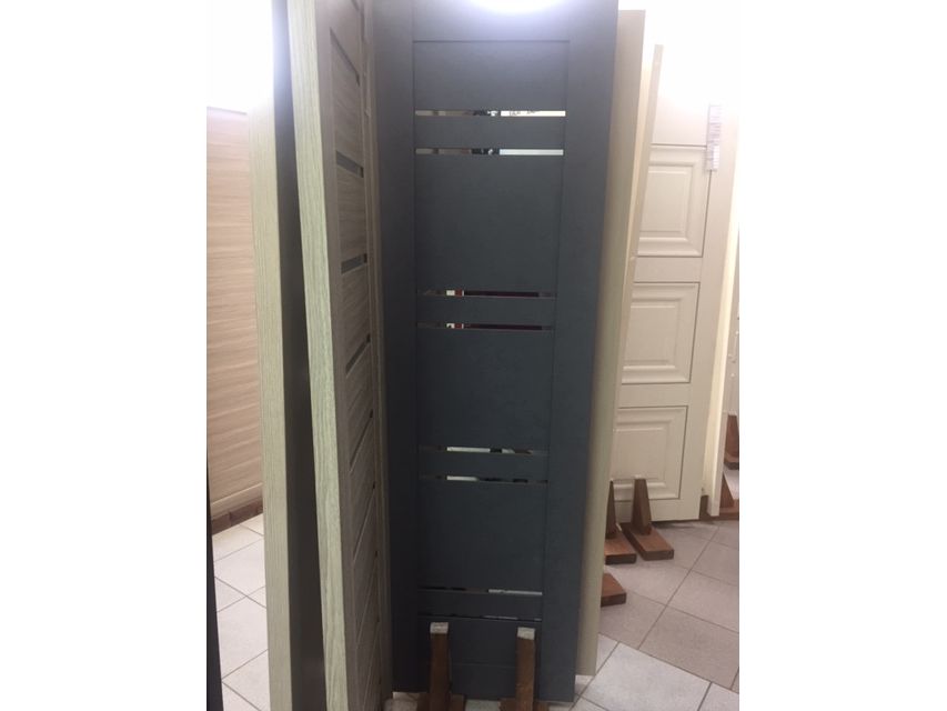 Полотно дверное ПО экошпон модель-104 Лофт темный стекло зеркальное 600 - фото в Миди Лтд Изображение товара Полотно дверное ПО экошпон модель-104 Лофт темный стекло зеркальное 600 в Миди Лтд