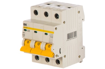 Изображение товара Автоматический выключатель ВА47-29 3Р 20А 4,5кА х-ка С ИЭК в Миди Лтд