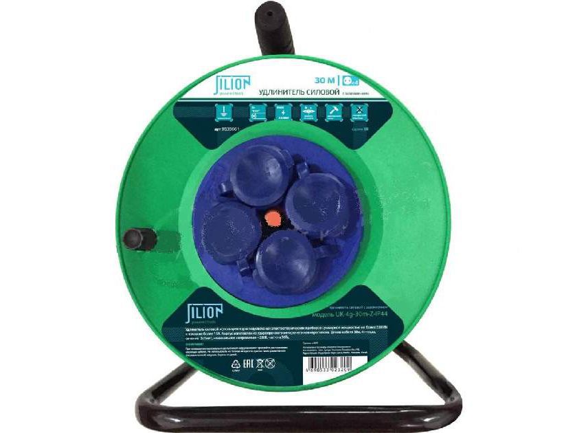 Изображение товара Удлинитель на катушке 30м UK-4g-30m-Z с 4 евророзетками (с/з) в Миди Лтд