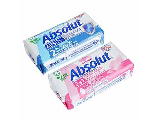 Изображение товара Мыло твердое Absolut антибактериальное 90гр (72шт/кор) в Миди Лтд