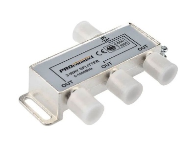 Изображение товара Делитель TV*3 под F разъем 5-1000 МГц в Миди Лтд