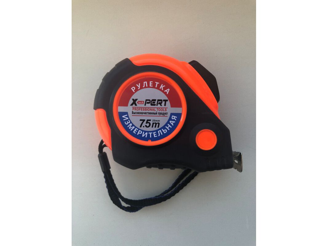 Изображение товара Рулетка  7,5м*25мм XPERT PROFI прорезиненая противоударная (12шт/уп)(60шт/кор) в Миди Лтд