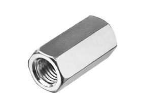 Гайка соединительная нержавейка М10 DIN 6334 A2 (100шт/уп) - фото в Миди Лтд Изображение товара Гайка соединительная нержавейка М10 DIN 6334 A2 (100шт/уп) в Миди Лтд