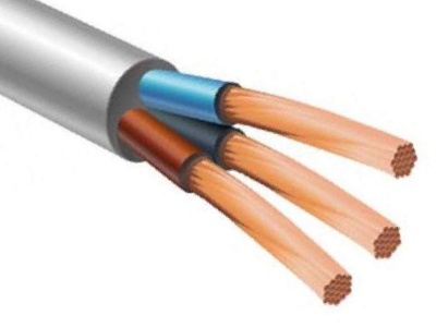 Провод ПВС 3х2,5 белый - фото в Миди Лтд Изображение товара Провод ПВС 3х2,5 белый в Миди Лтд