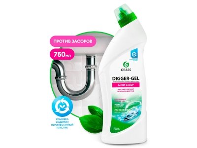 Средство щелочное для прочистки труб Digger gel 750мл (12шт/уп) - фото в Миди Лтд Изображение товара Средство щелочное для прочистки труб Digger gel 750мл (12шт/уп) в Миди Лтд