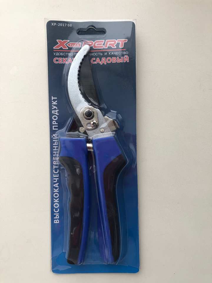 Секатор садовый XPERT 230мм двухкомпонентная синяя ручка (72шт/уп) - фото в Миди Лтд Изображение товара Секатор садовый XPERT 230мм двухкомпонентная синяя ручка (72шт/уп) в Миди Лтд