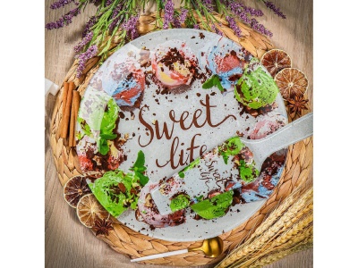Блюдо стекло круглое с лопаткой 30см Daniks Sweet life (12шт/уп) X - фото в Миди Лтд Изображение товара Блюдо стекло круглое с лопаткой 30см Daniks Sweet life (12шт/уп) X в Миди Лтд