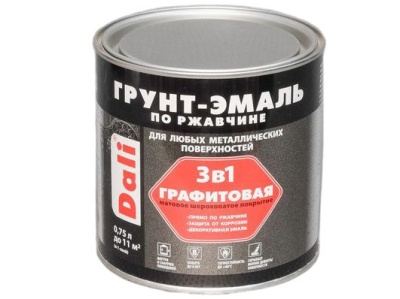 Изображение товара Грунт-эмаль по ржавчине Графитовая DALI зеленый 0,75л (6шт/уп; 660шт/пал) Х в Миди Лтд