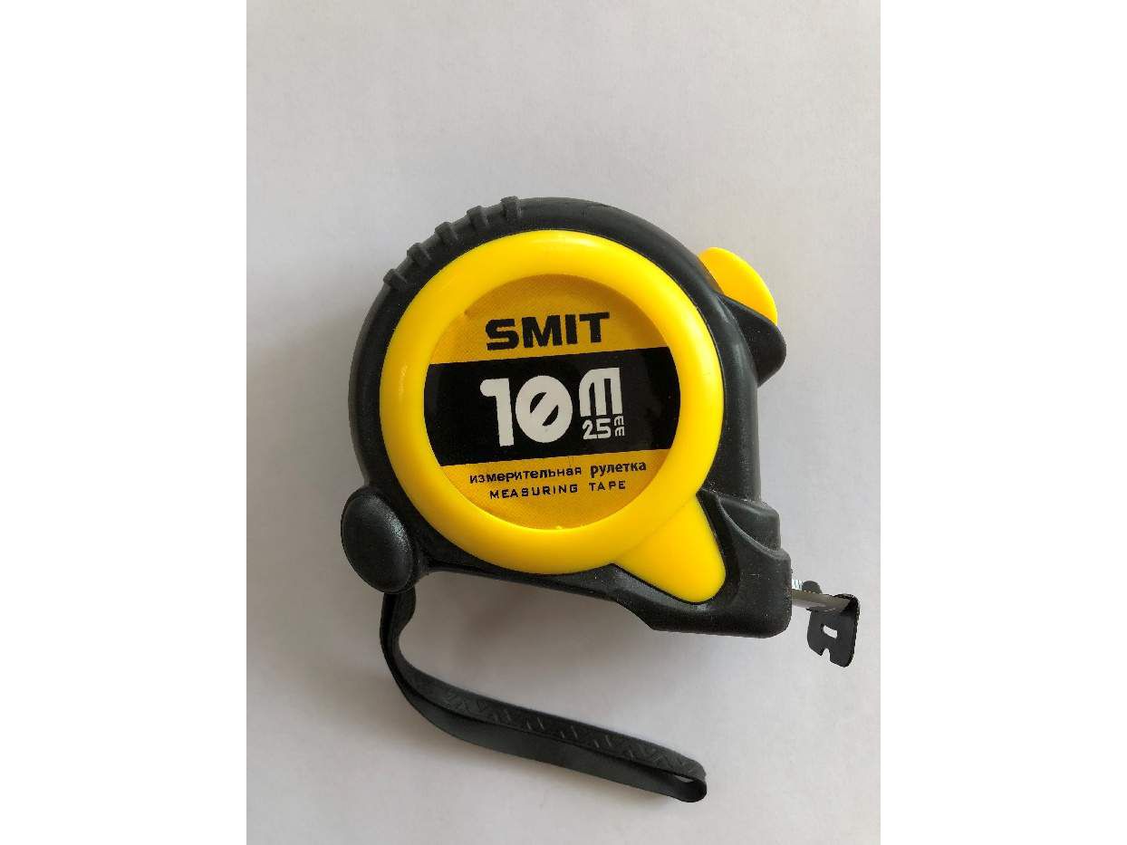 Изображение товара Рулетка 10м*25мм SMIT прорезиненая противоударная в Миди Лтд