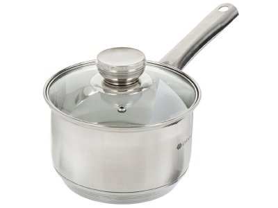 Изображение товара Ковш нерж сталь Daniks 2л крышка стекло ручка металлическая индукция Стандарт PR (6шт/уп) в Миди Лтд