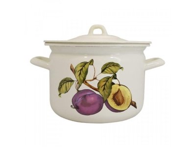 Кастрюля эмаль белая 2,4л Слива Р-16102Б/4Бл (4шт/уп) Х - фото в Миди Лтд Изображение товара Кастрюля эмаль белая 2,4л Слива Р-16102Б/4Бл (4шт/уп) Х в Миди Лтд