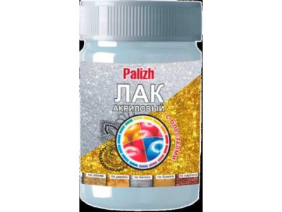 Изображение товара Лак декоративный с блестками №190 золото 200г "Палитра" (12шт/уп) в Миди Лтд