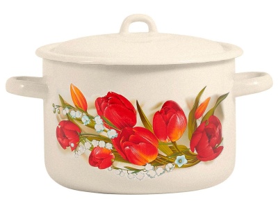 Изображение товара Кастрюля эмаль жемчужная 4,3л Ласковый май С-16141/4Жм (4шт/уп) Х в Миди Лтд