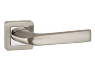 Изображение товара Ручки дверные SATURN QR  SN/CP-3 матовый никель/хром в Миди Лтд