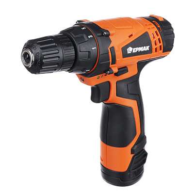 Дрель-Шуруповерт аккумуляторная Ермак ДША-12В 1,3Ач Li-Lon, 19+1скор, 1 аккумулятор, коробка - фото в Миди Лтд Изображение товара Дрель-Шуруповерт аккумуляторная Ермак ДША-12В 1,3Ач Li-Lon, 19+1скор, 1 аккумулятор, коробка в Миди Лтд