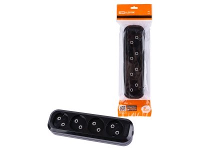 Колодка розеточная 4 гнезда б/з 2P черная 10А 250В TDM - фото в Миди Лтд Изображение товара Колодка розеточная 4 гнезда б/з 2P черная 10А 250В TDM в Миди Лтд