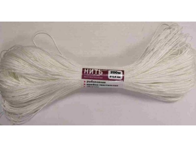 Нить полиэфирная высокопрочная d-0.8, 200м, рыболовная, швейно-текстильная, обувная (500шт/кор) - фото в Миди Лтд Изображение товара Нить полиэфирная высокопрочная d-0.8, 200м, рыболовная, швейно-текстильная, обувная (500шт/кор) в Миди Лтд
