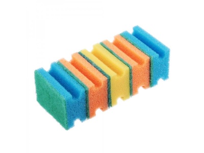 Набор губок для мытья посуды Профи 5 шт 80*60*38 - фото в Миди Лтд Изображение товара Набор губок для мытья посуды Профи 5 шт 80*60*38 в Миди Лтд